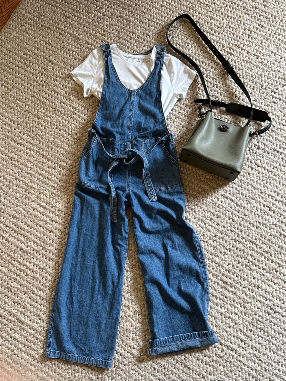 BDG Urban Outfitters Wide Leg Denim Overalls Jumpsuit Small